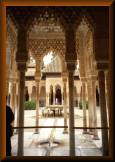 Patio de los Leones (Court of the Lions), in The Alhambra, in Granada, Andalusia, Spain.